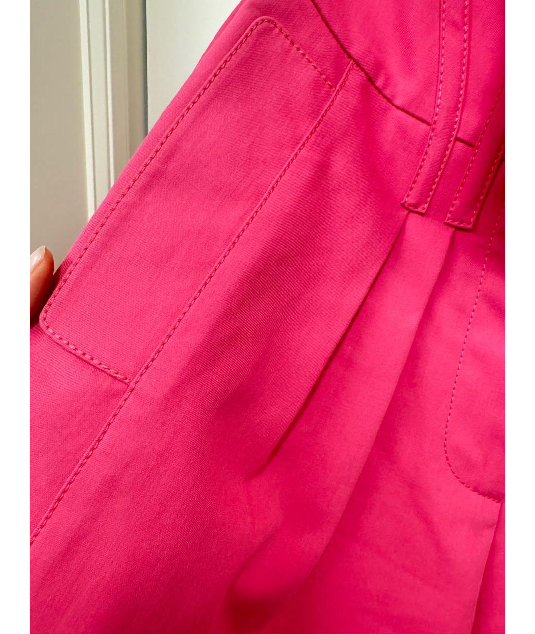 PRABAL GURUNG Розовые хлопковые шорты, фото 3