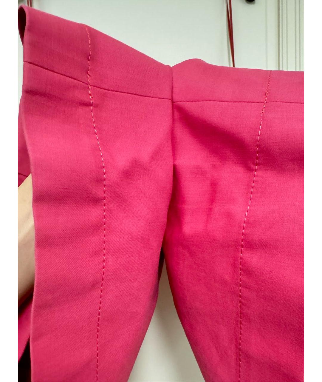 PRABAL GURUNG Розовые хлопковые шорты, фото 4