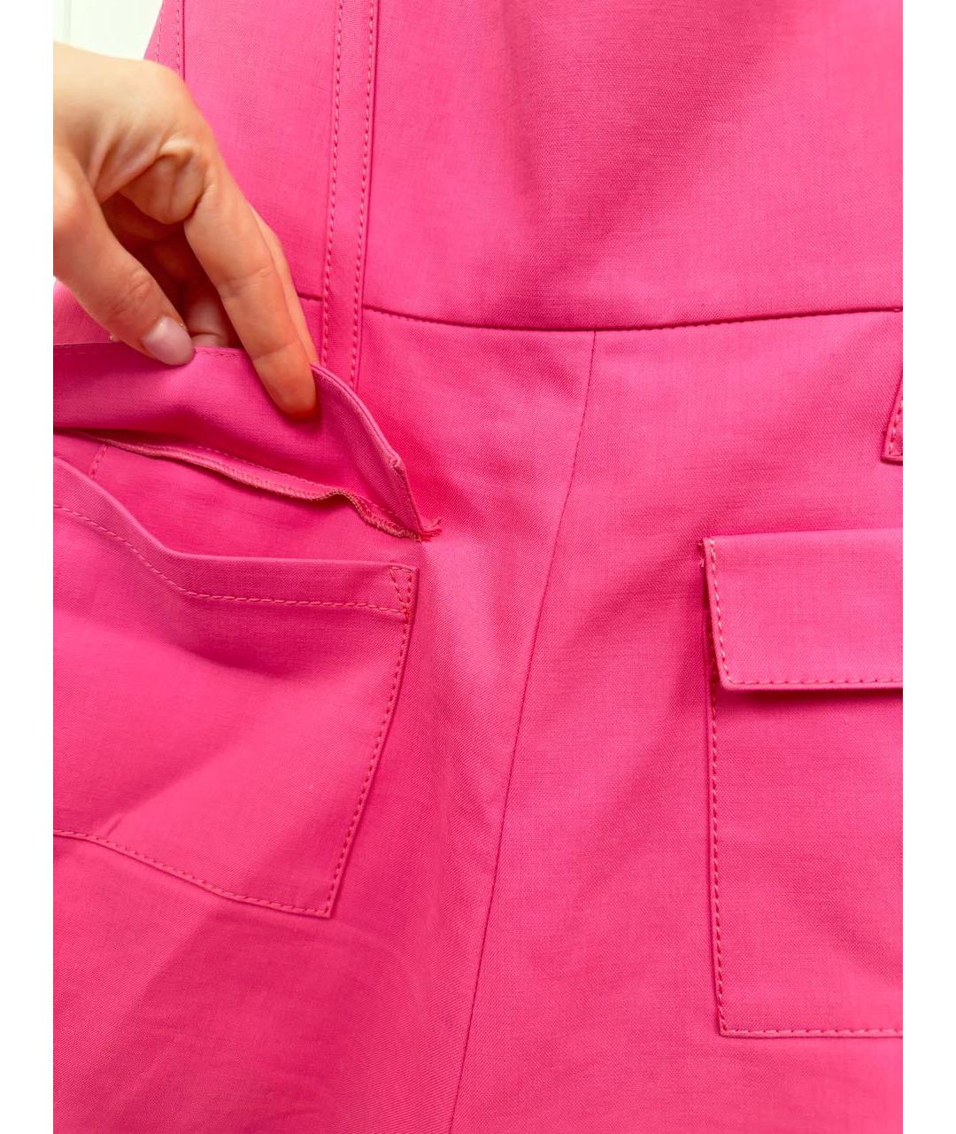 PRABAL GURUNG Розовые хлопковые шорты, фото 6