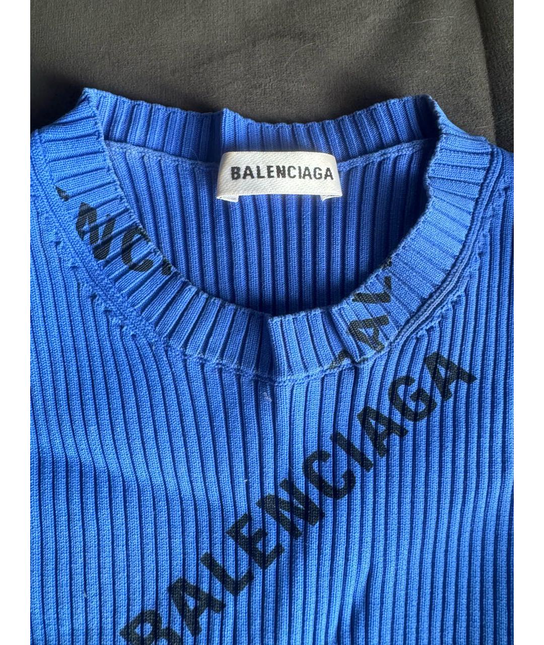 BALENCIAGA Синий джемпер / свитер, фото 2