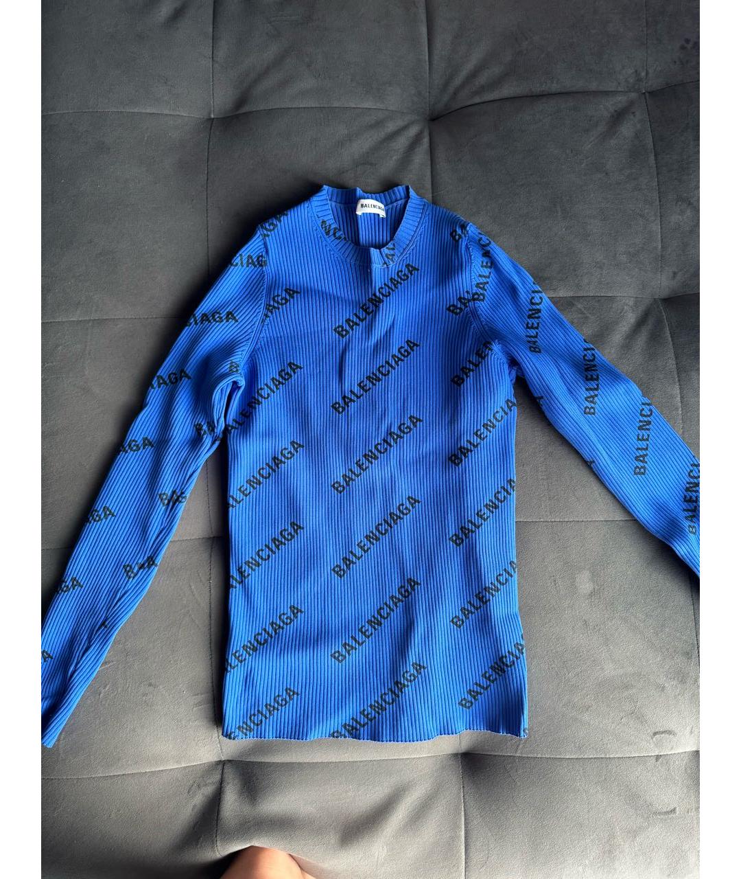 BALENCIAGA Синий джемпер / свитер, фото 5