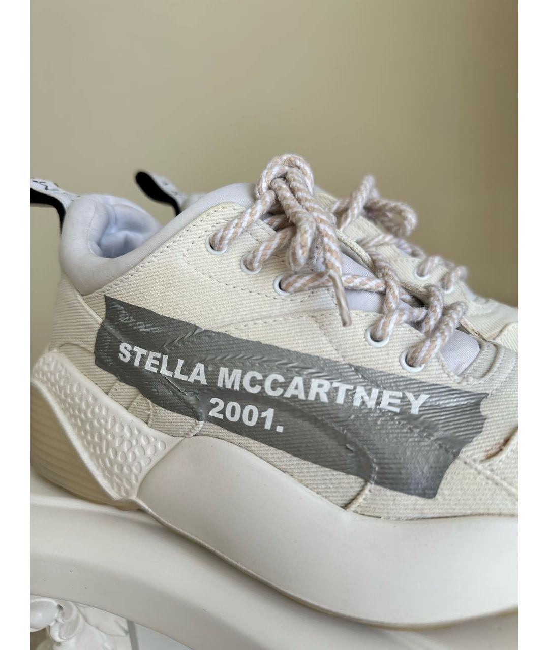 STELLA MCCARTNEY Белые текстильные кроссовки, фото 7