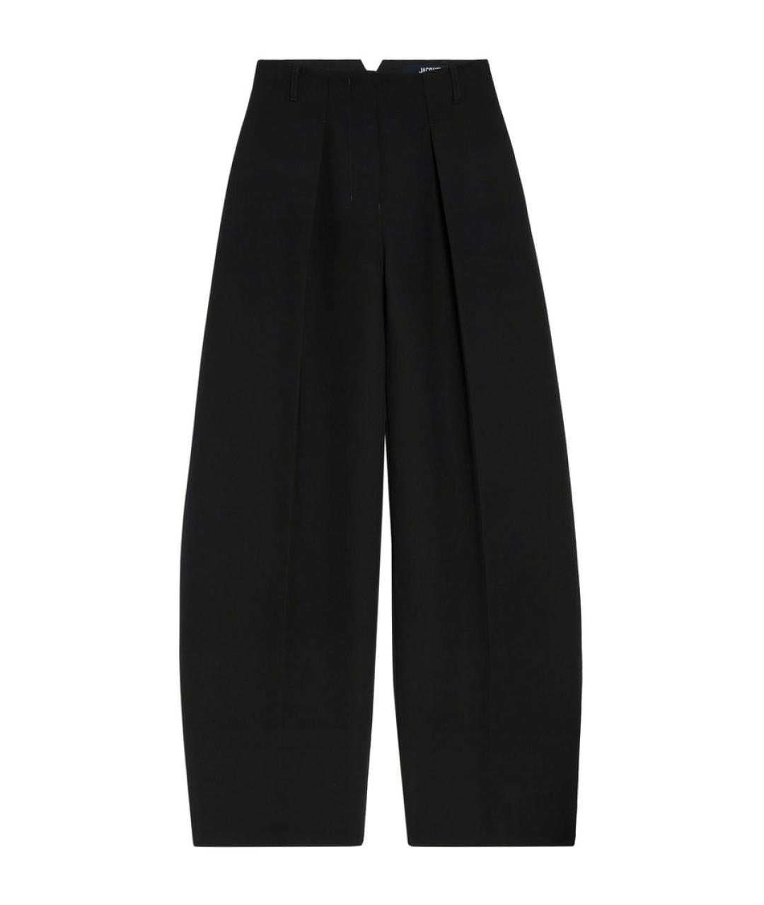 JACQUEMUS Черные полиэстеровые брюки широкие, фото 1