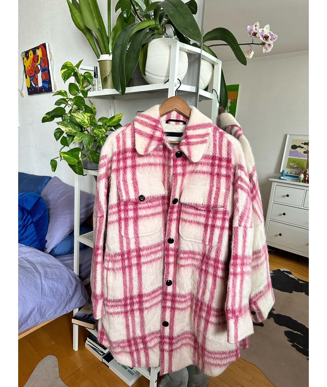WOOLRICH Розовое шерстяное пальто, фото 6