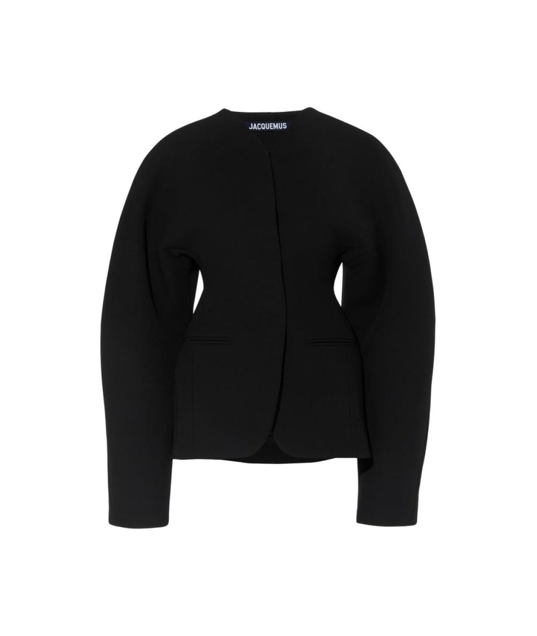 JACQUEMUS Черный полиэстеровый жакет/пиджак, фото 1