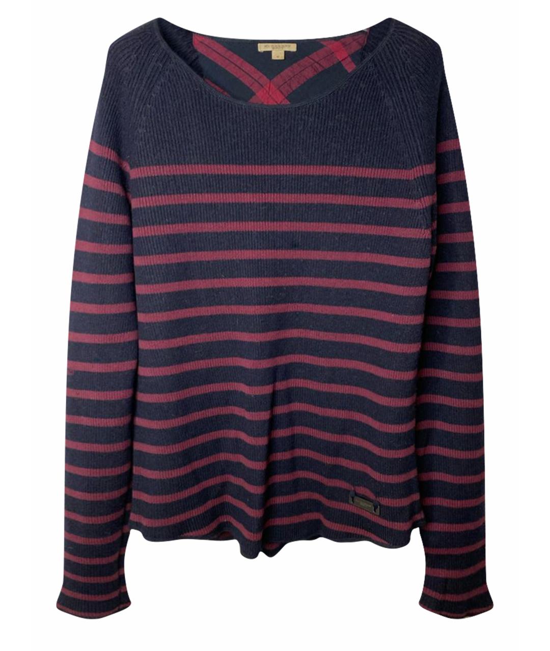 BURBERRY Бордовый шерстяной джемпер / свитер, фото 1
