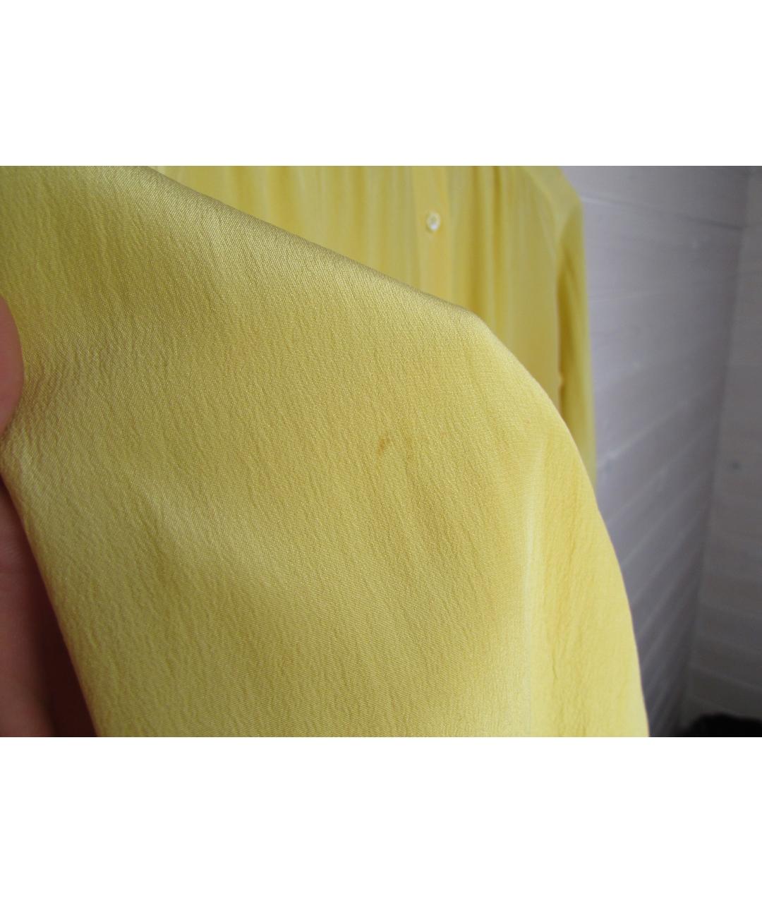 BURBERRY Желтая шелковая рубашка, фото 7