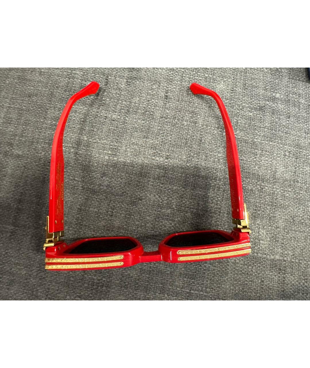 LOUIS VUITTON PRE-OWNED Красные пластиковые солнцезащитные очки, фото 8