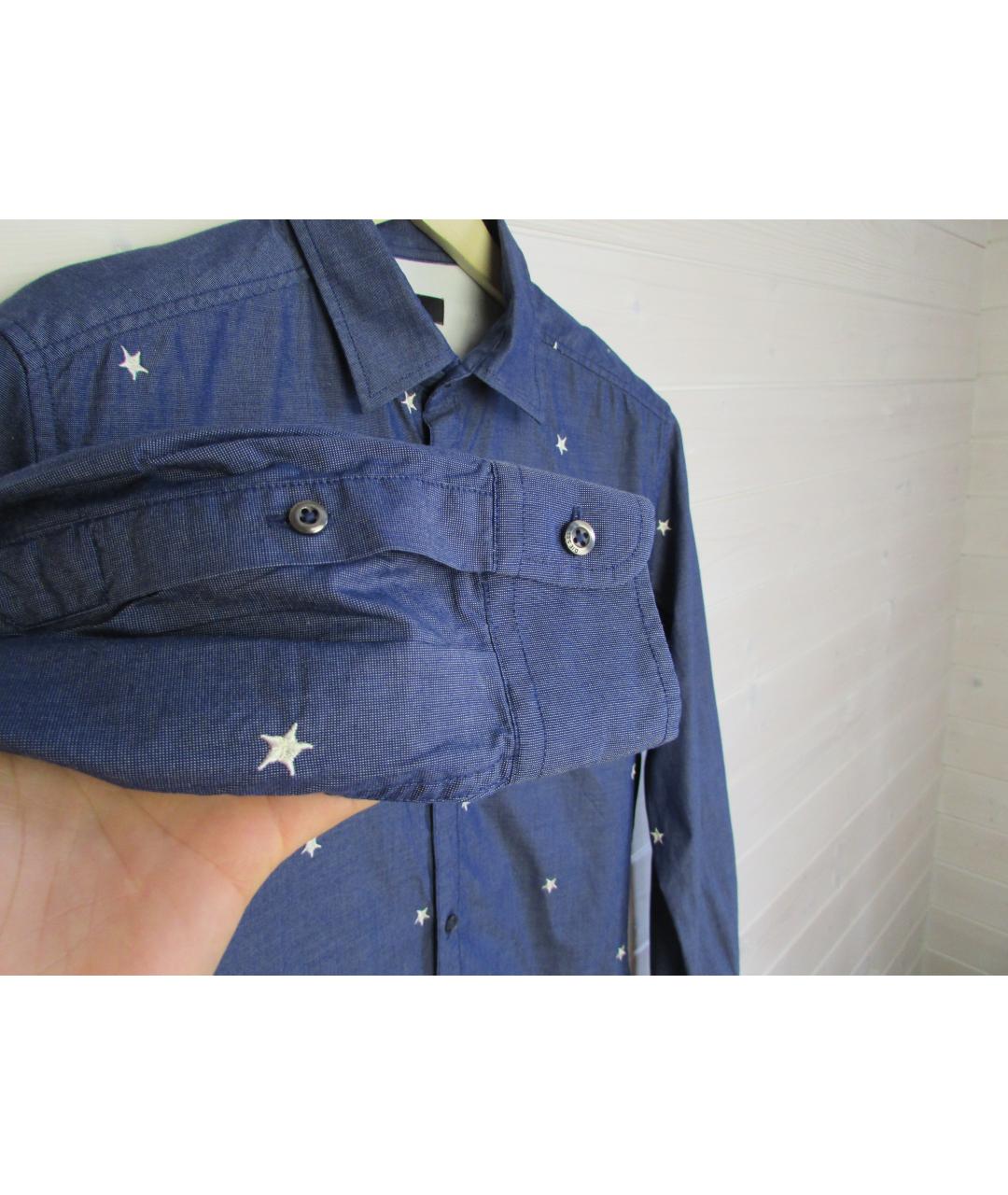 DIESEL Синяя хлопковая кэжуал рубашка, фото 3