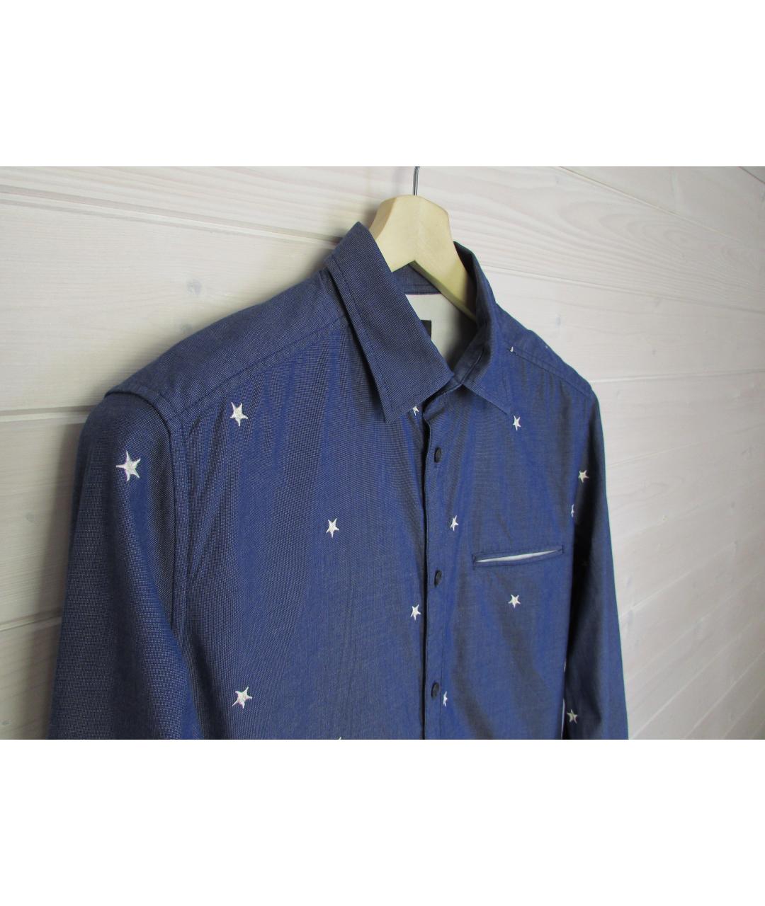DIESEL Синяя хлопковая кэжуал рубашка, фото 2