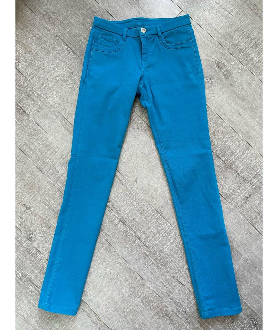 MAX&CO Бирюзовые хлопко-эластановые джинсы слим, фото 6