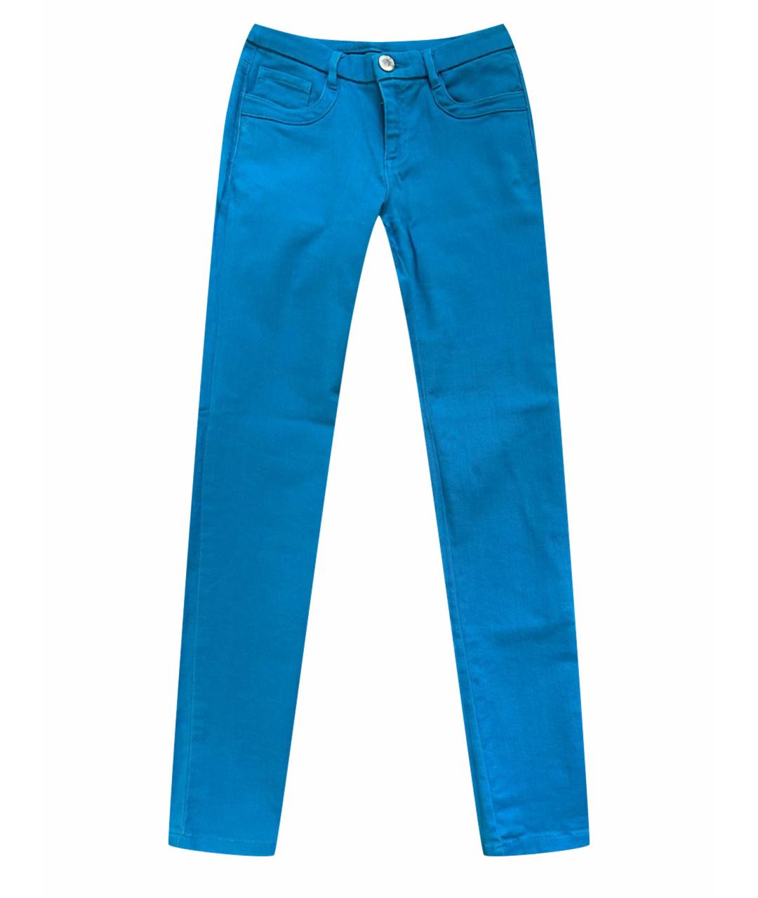 MAX&CO Бирюзовые хлопко-эластановые джинсы слим, фото 1