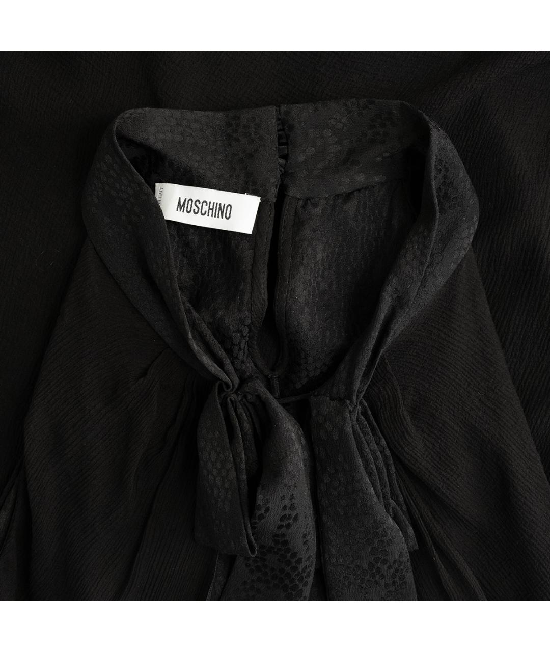 MOSCHINO Черное шелковое вечернее платье, фото 3