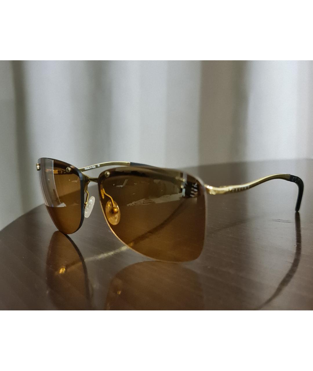 CELINE PRE-OWNED Коричневые металлические солнцезащитные очки, фото 2