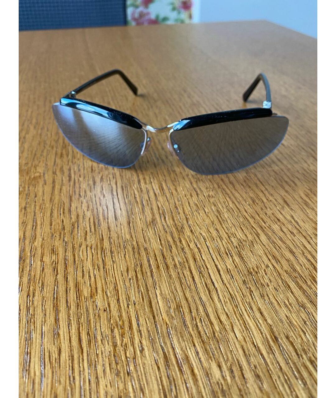 CHANEL PRE-OWNED Голубые пластиковые солнцезащитные очки, фото 9