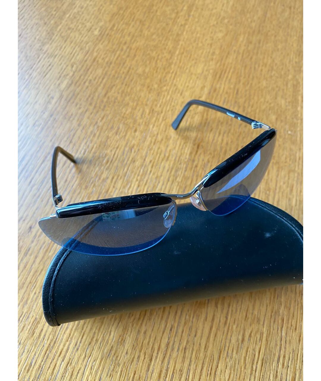CHANEL PRE-OWNED Голубые пластиковые солнцезащитные очки, фото 3