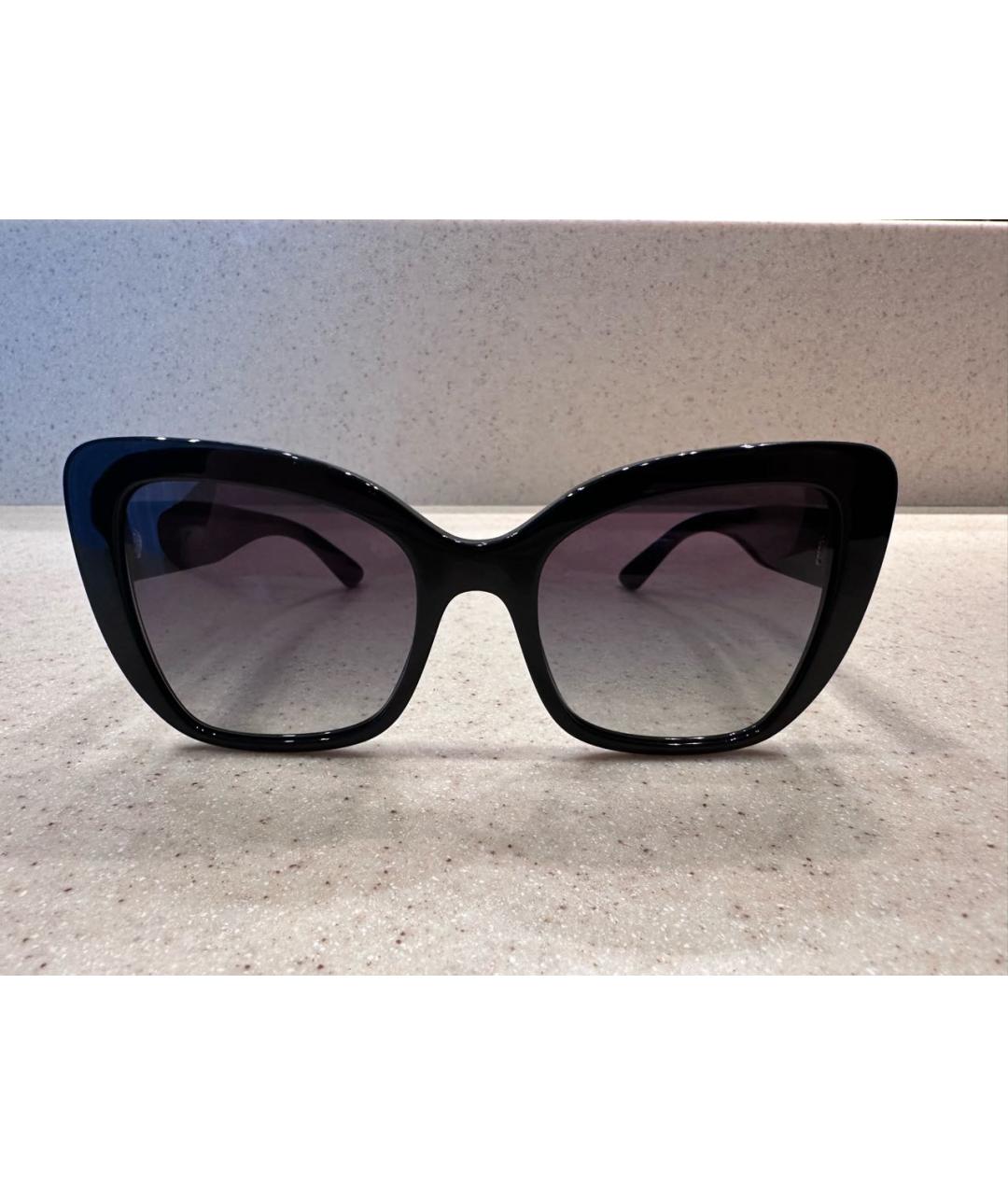 DOLCE&GABBANA Черные пластиковые солнцезащитные очки, фото 9