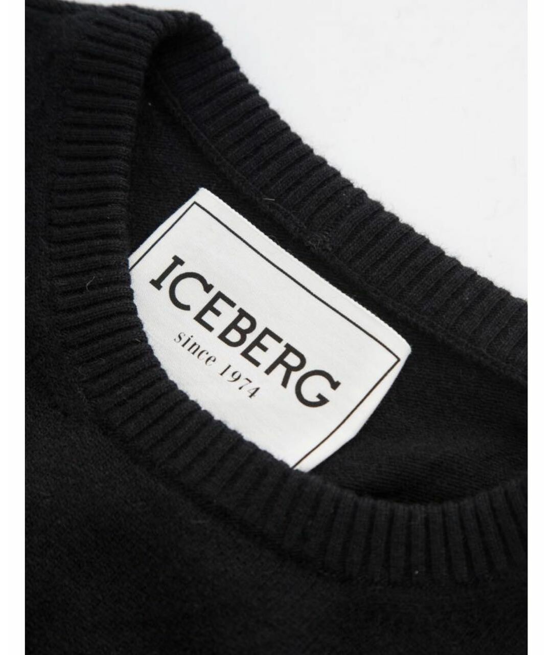 ICEBERG Черный шерстяной джемпер / свитер, фото 7