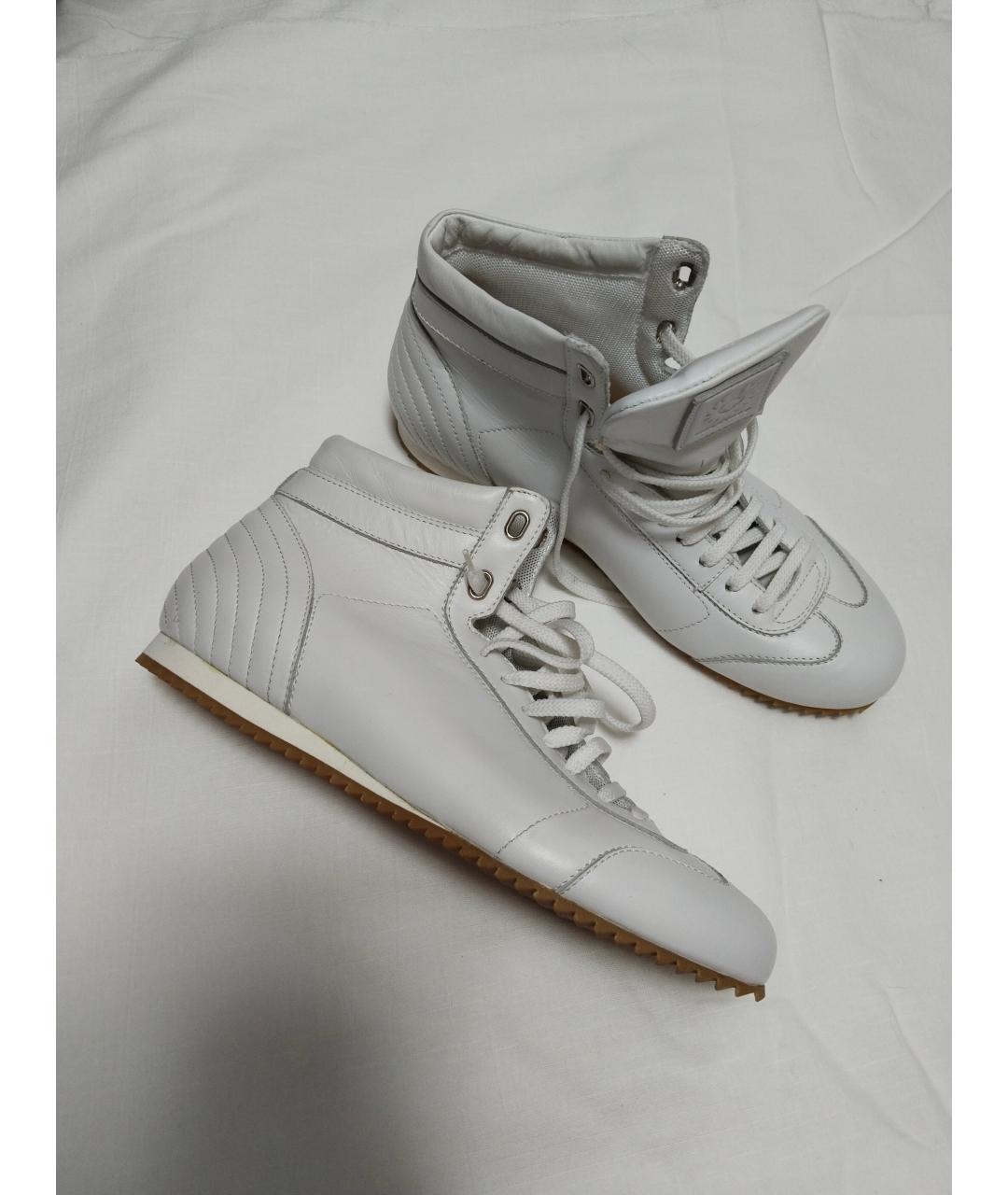 BELSTAFF Белые кожаные кроссовки, фото 7