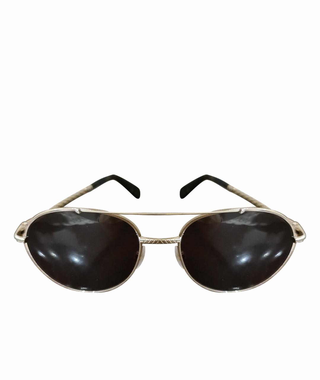 ROBERTO CAVALLI Золотые металлические солнцезащитные очки, фото 1