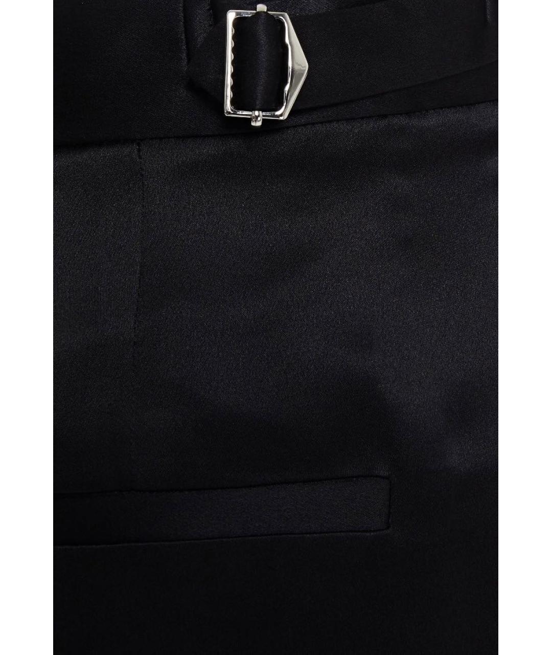 NILI LOTAN Черные шелковые брюки узкие, фото 4