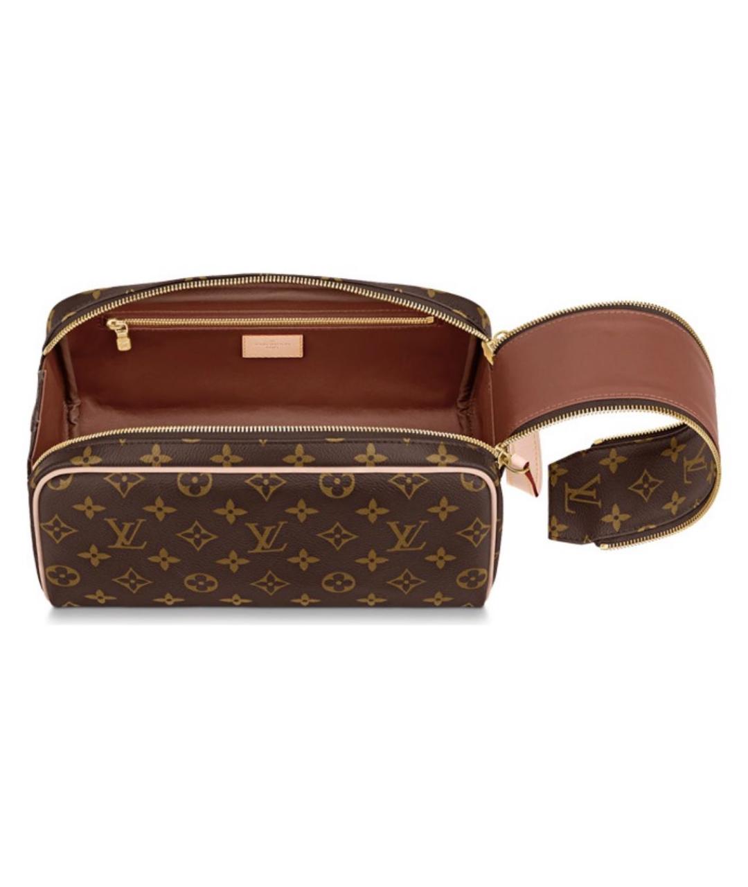 LOUIS VUITTON PRE-OWNED Коричневая косметичка, фото 4