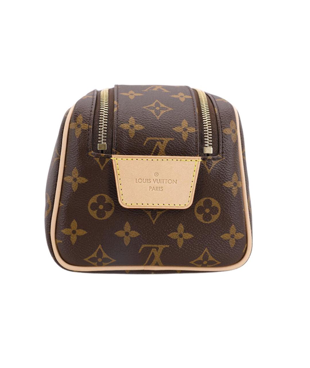 LOUIS VUITTON PRE-OWNED Коричневая косметичка, фото 3