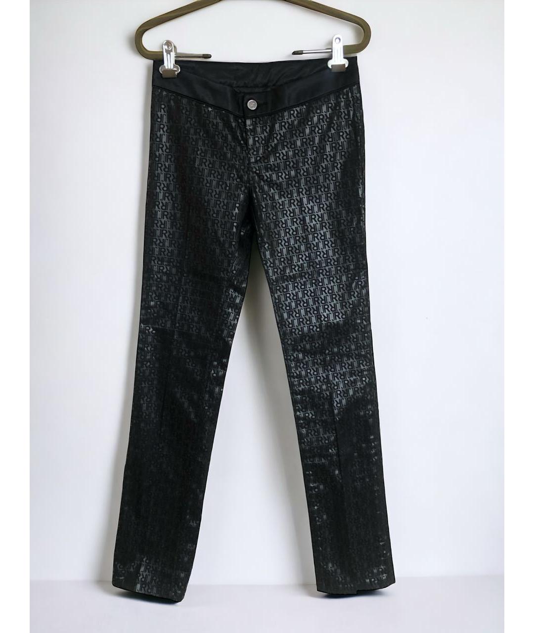 JOHN RICHMOND Черные хлопко-эластановые прямые джинсы, фото 9