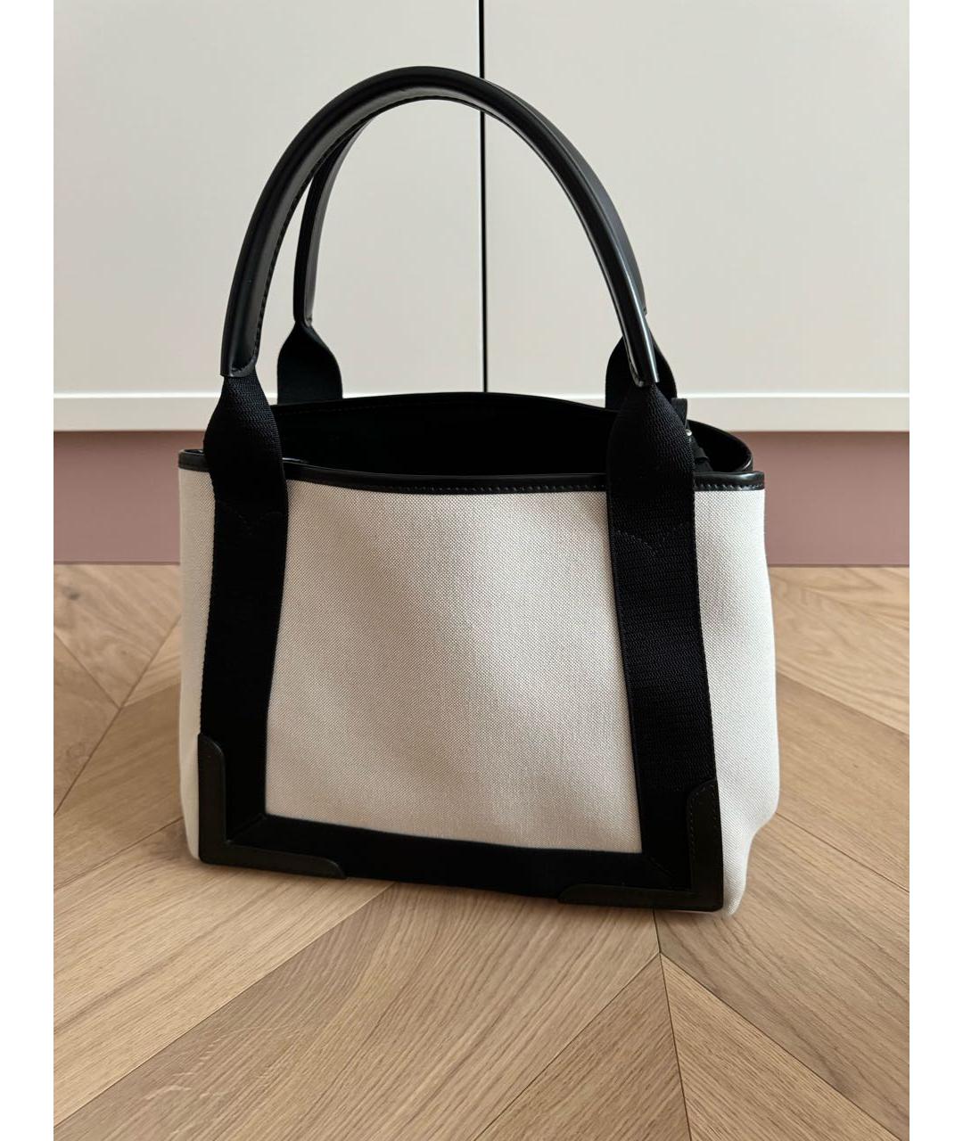 BALENCIAGA Бежевая тканевая сумка тоут, фото 3