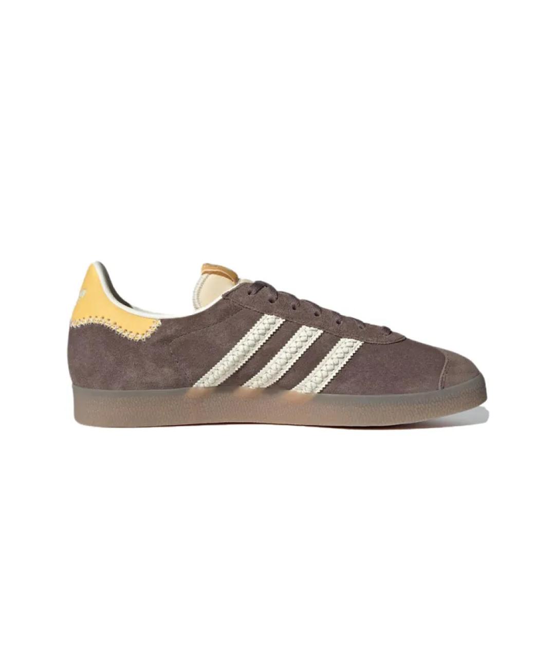ADIDAS Коричневые замшевые кроссовки, фото 2