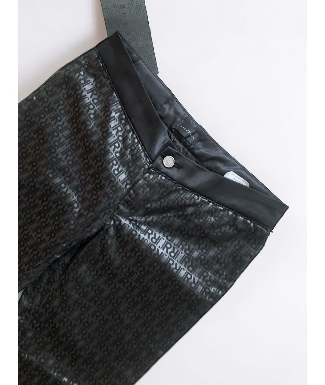 JOHN RICHMOND Черные хлопко-эластановые прямые джинсы, фото 2