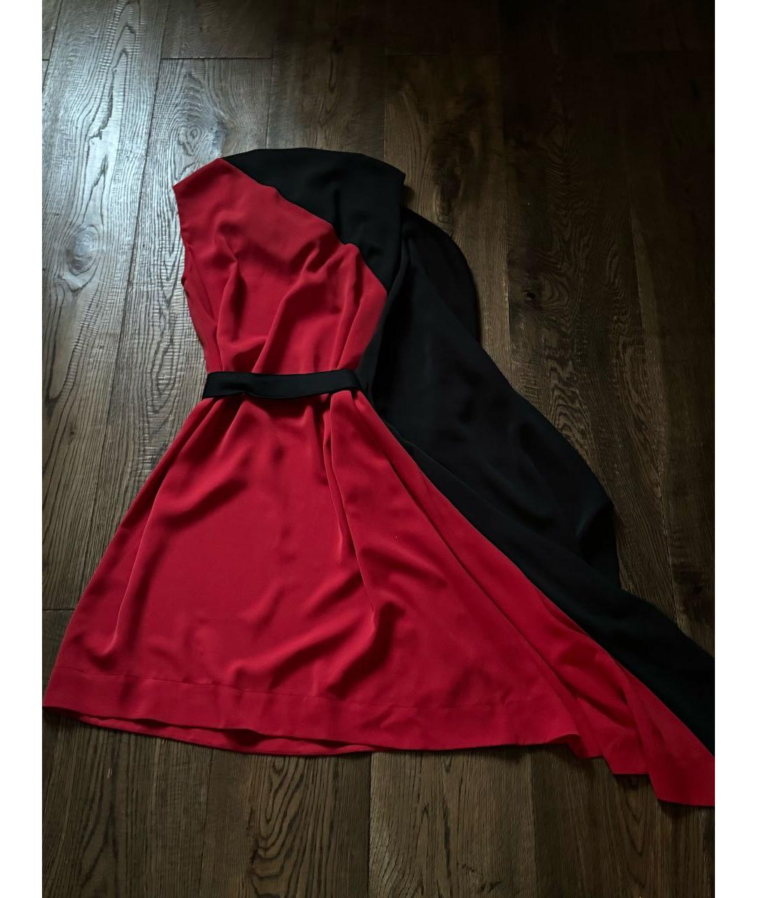 VIKTOR & ROLF Красное шелковое коктейльное платье, фото 3