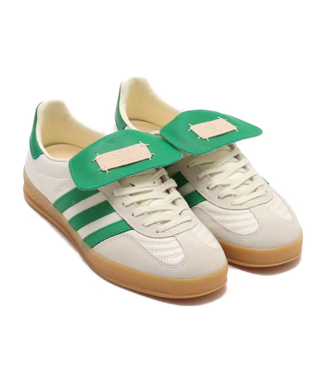 ADIDAS Зеленые кожаные кроссовки, фото 3