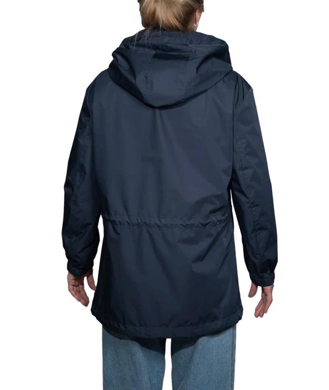 YVES SALOMON Темно-синяя полиэстеровая куртка, фото 2