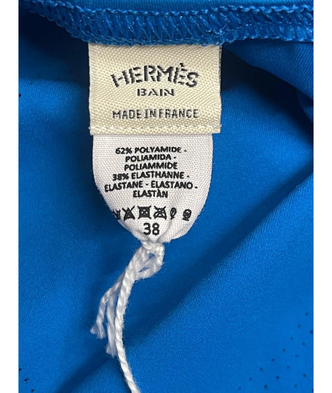 HERMES PRE-OWNED Синий полиамидовый купальник, фото 3