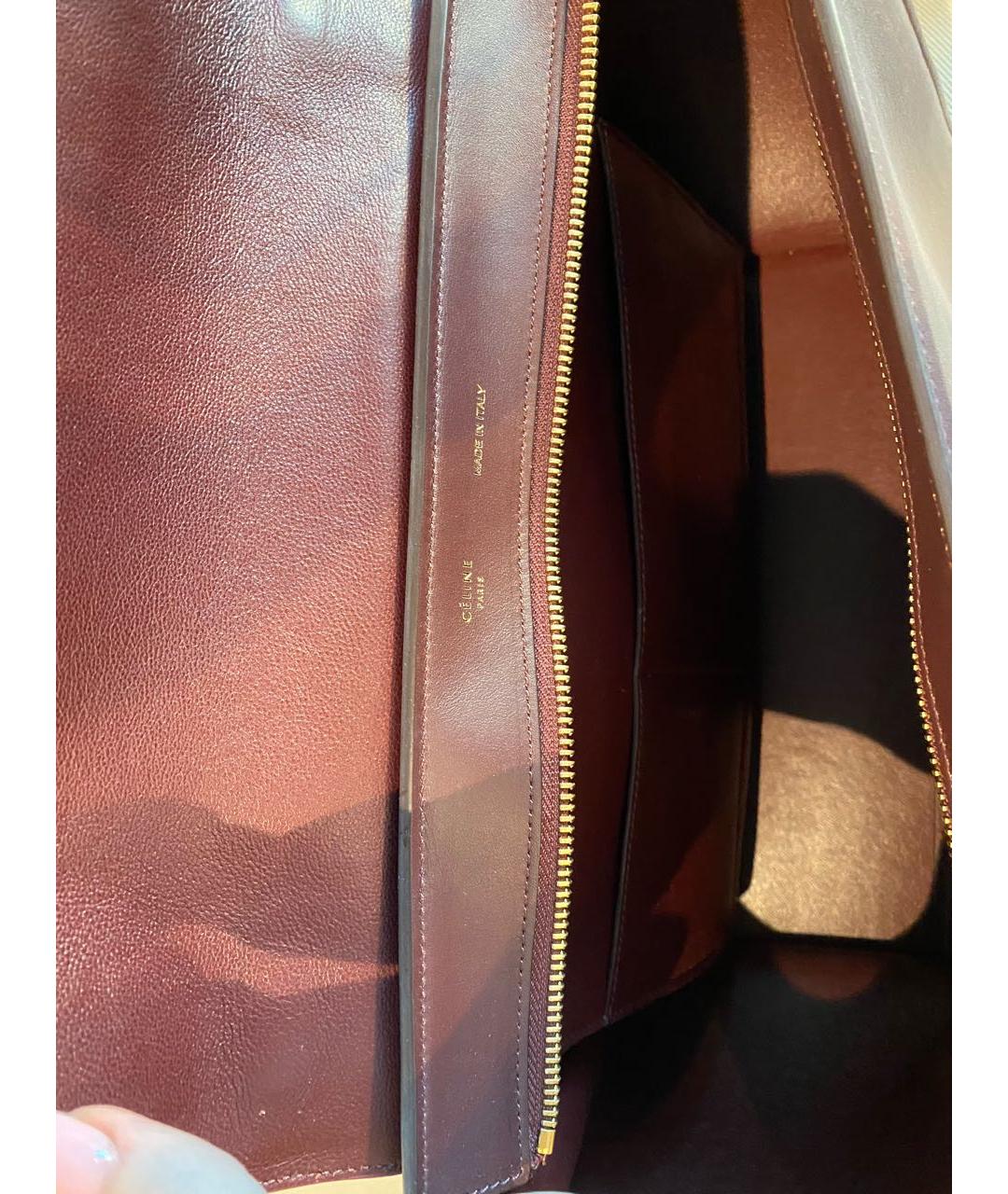 CELINE Мульти кожаная сумка с короткими ручками, фото 3