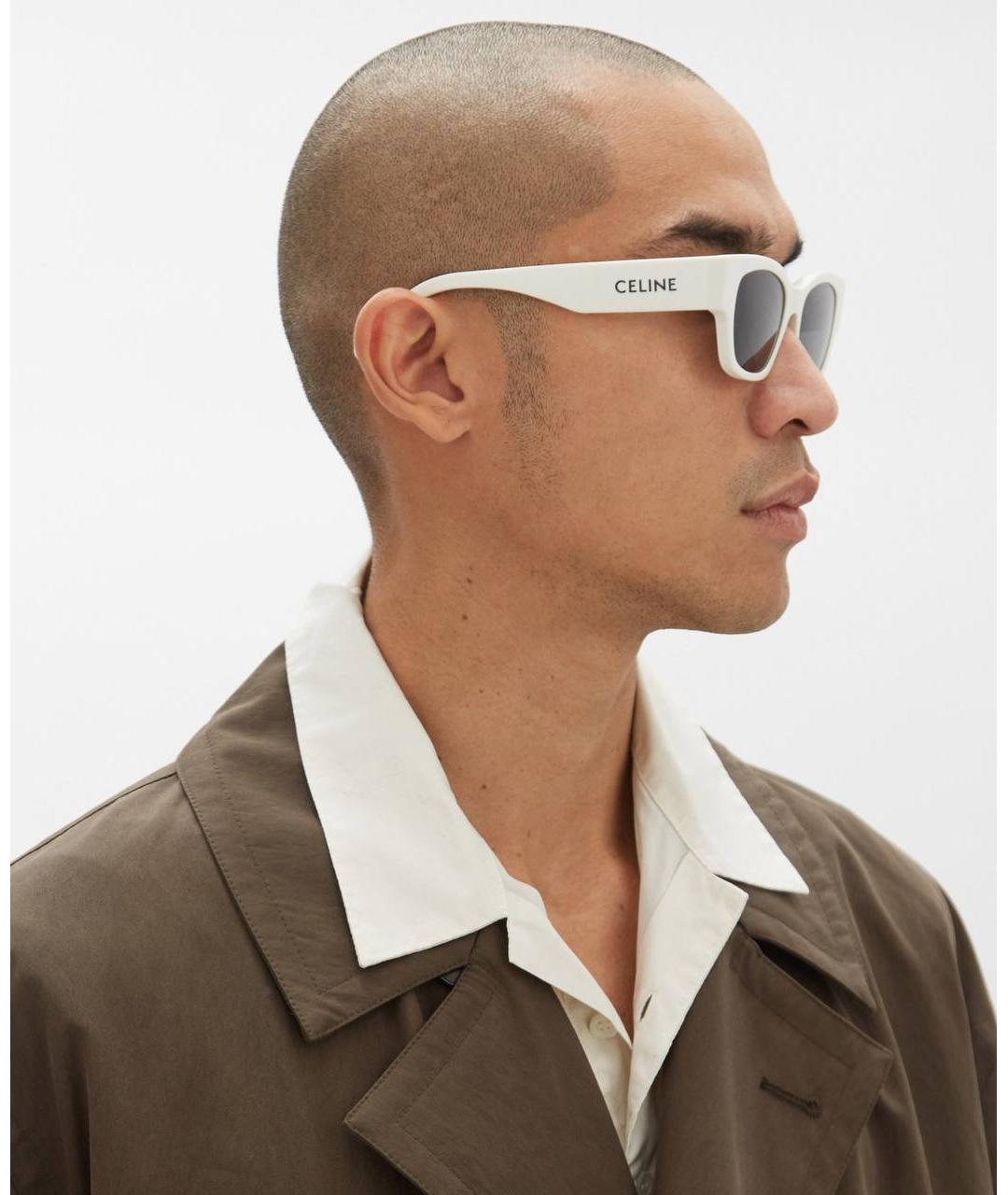 CELINE PRE-OWNED Белые пластиковые солнцезащитные очки, фото 5