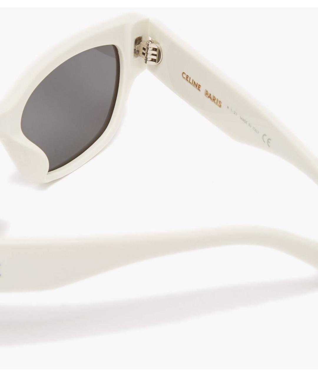 CELINE Белые пластиковые солнцезащитные очки, фото 6