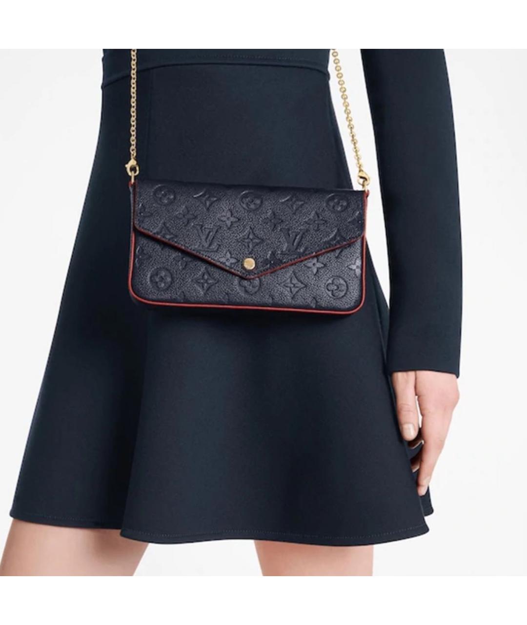 LOUIS VUITTON Темно-синяя сумка с короткими ручками, фото 4