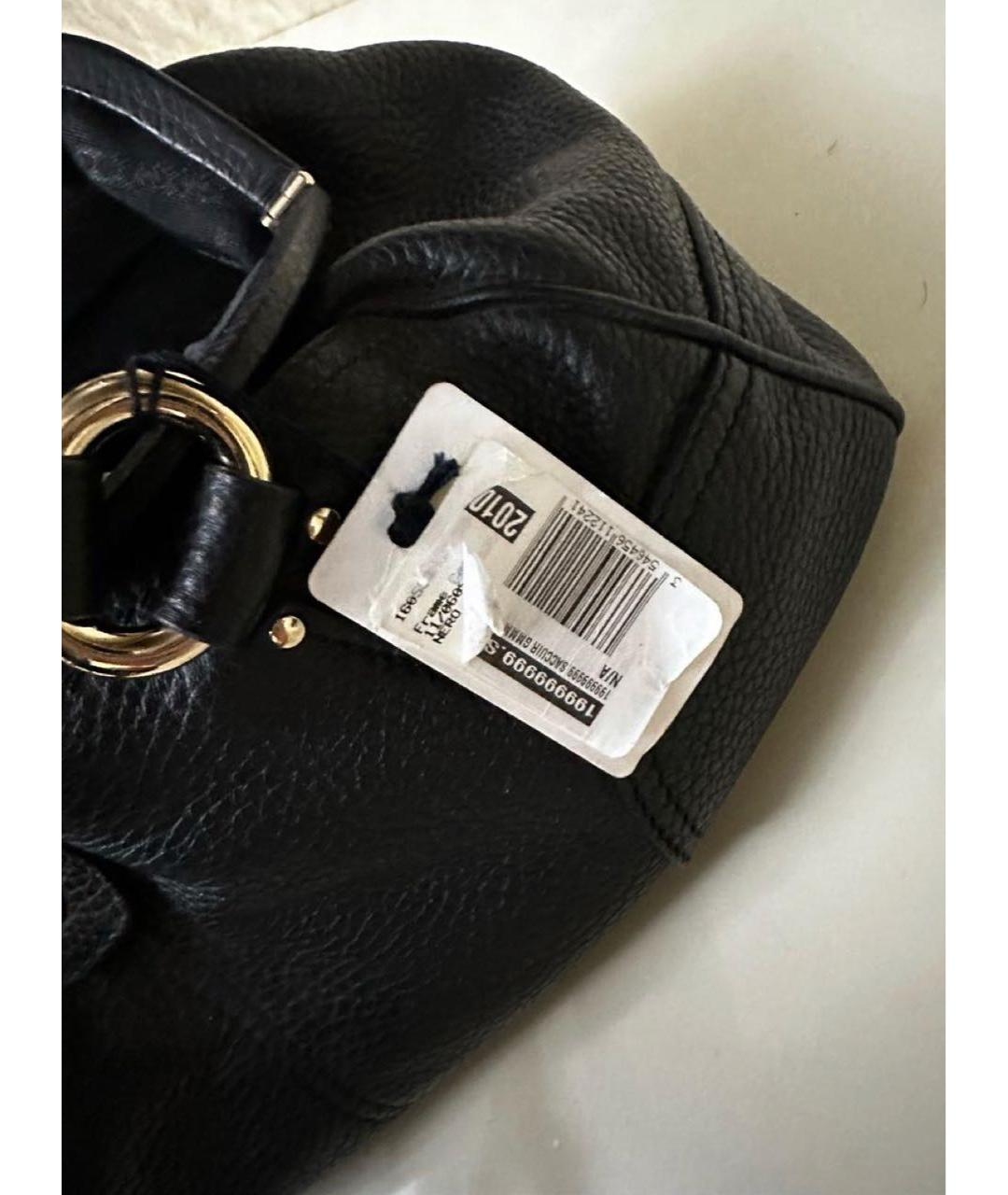 CELINE Черная кожаная сумка с короткими ручками, фото 6