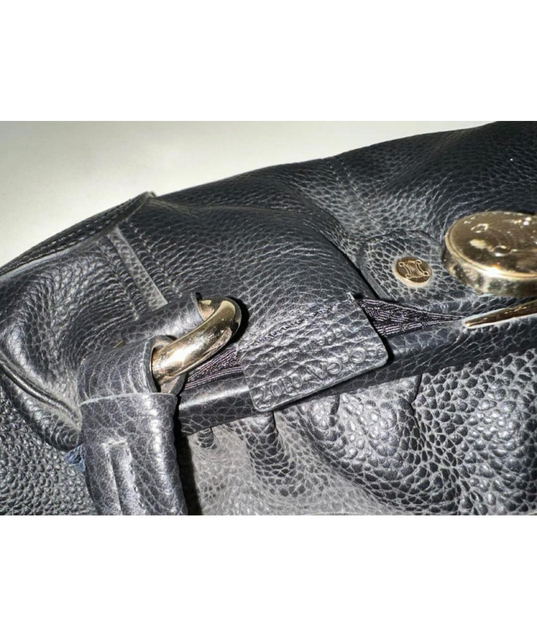 CELINE PRE-OWNED Черная кожаная сумка с короткими ручками, фото 4