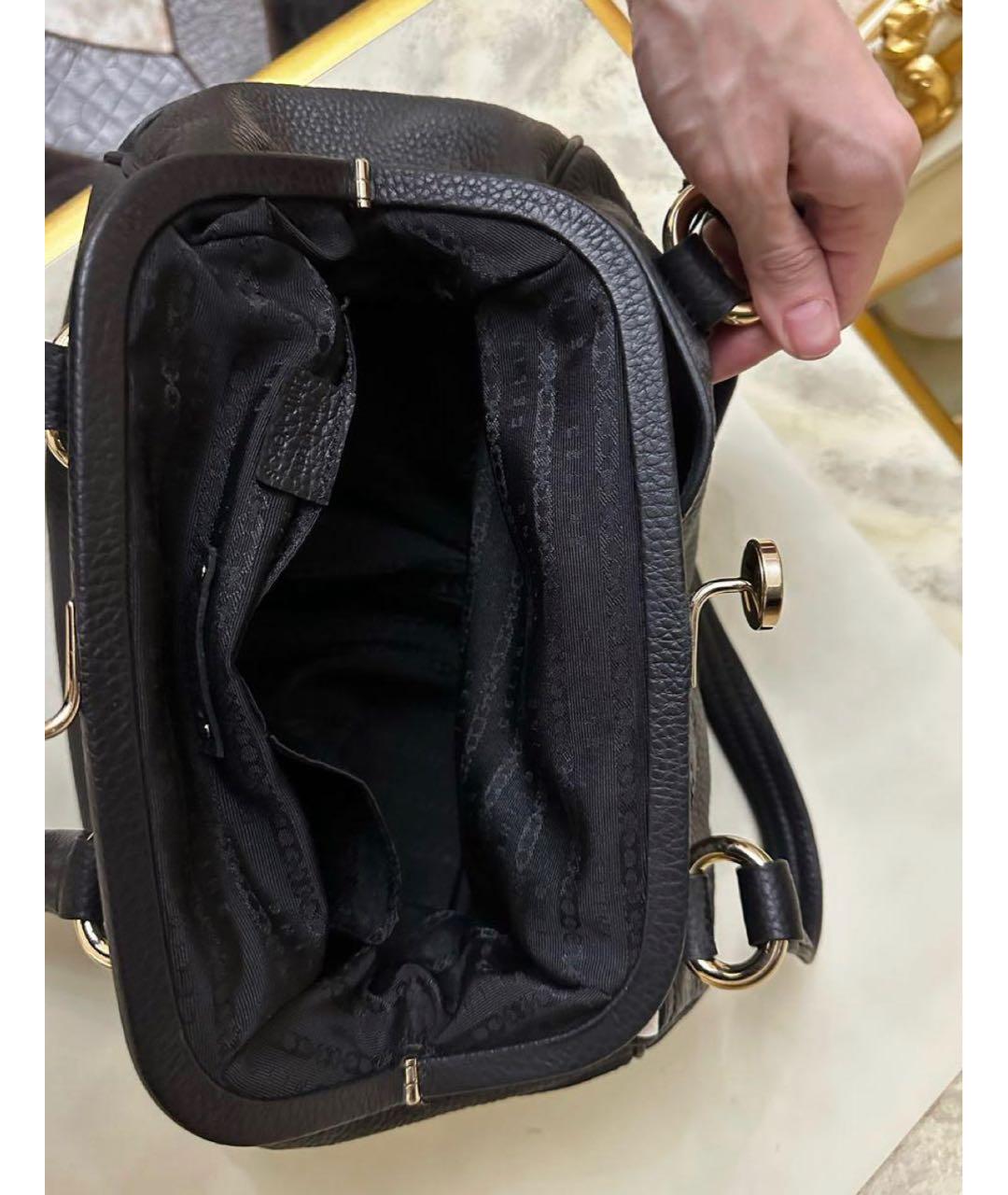 CELINE PRE-OWNED Черная кожаная сумка с короткими ручками, фото 5