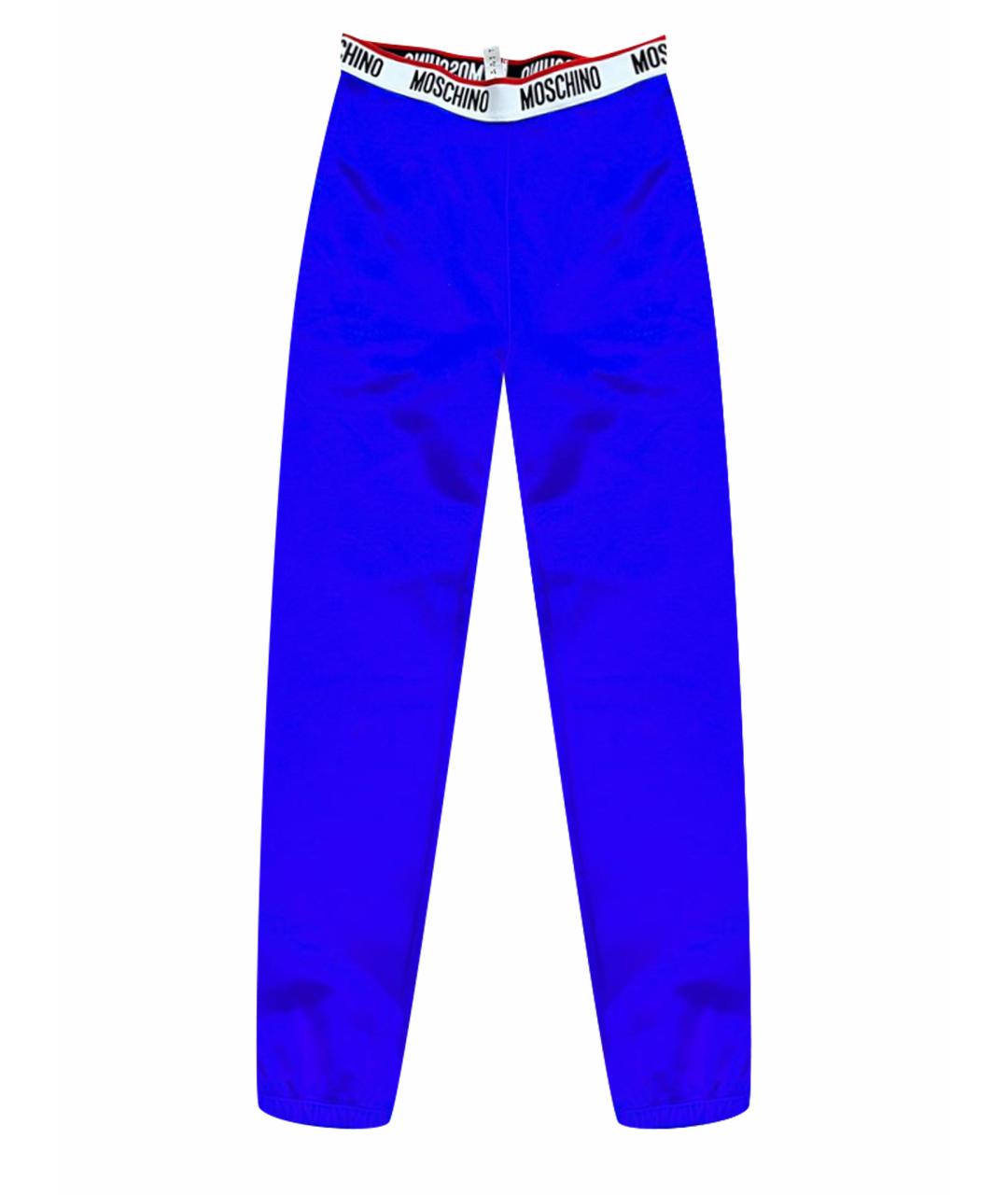 MOSCHINO UNDERWEAR Синие хлопковые спортивные брюки и шорты, фото 1