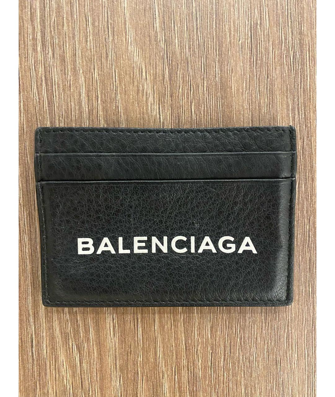 BALENCIAGA Черный кожаный кардхолдер, фото 3