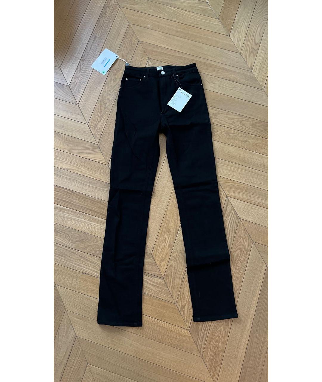 TOTEME Черные хлопко-эластановые джинсы слим, фото 5