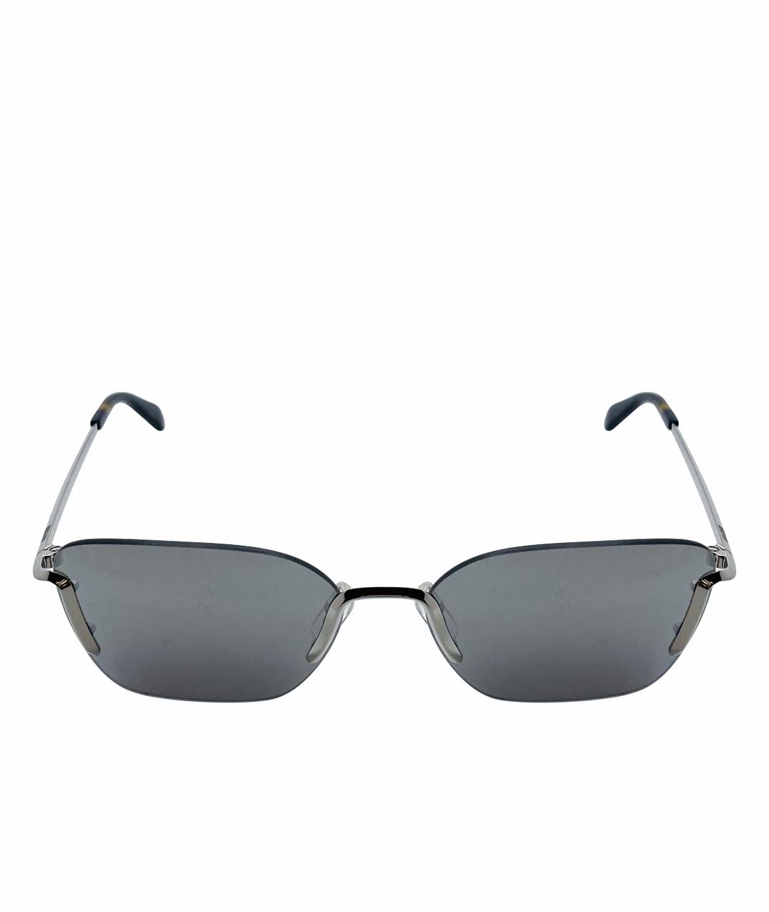 MOSCHINO Серебряные металлические солнцезащитные очки, фото 1