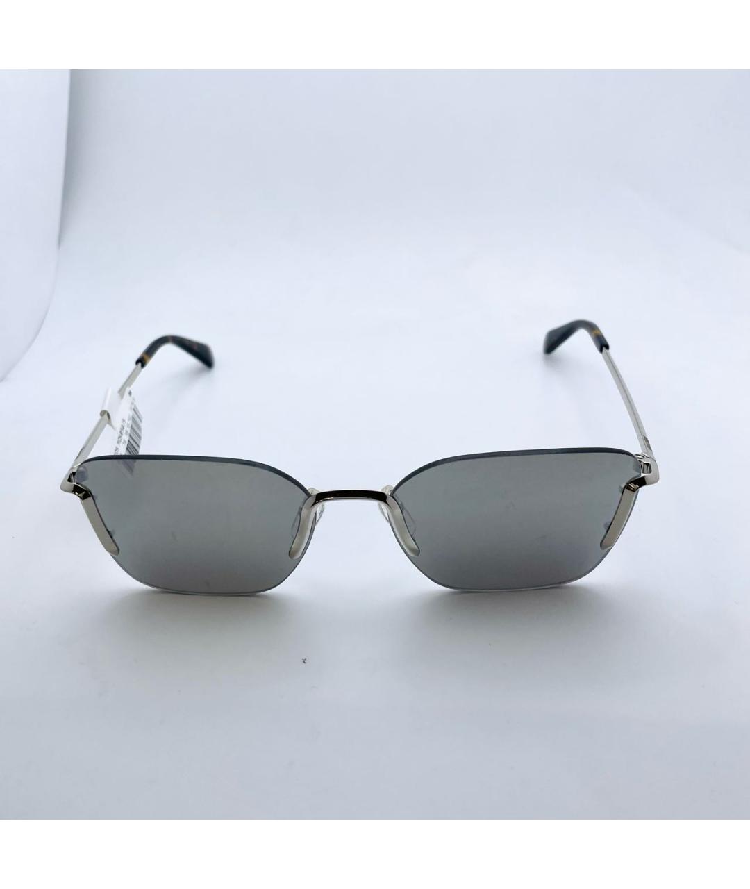MOSCHINO Серебряные металлические солнцезащитные очки, фото 6