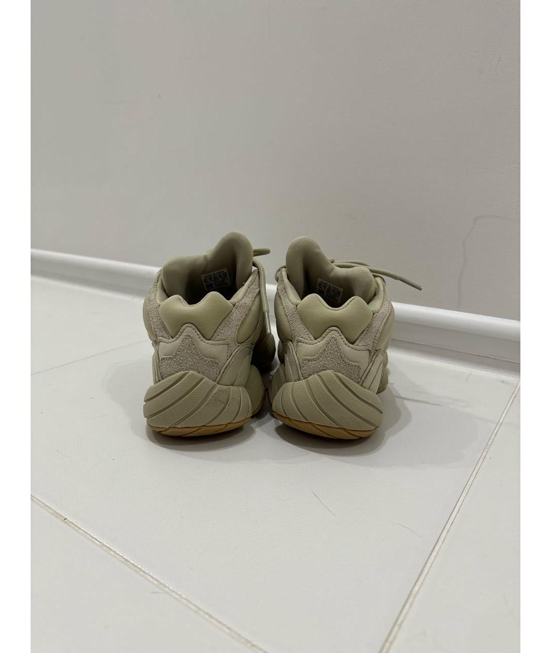 ADIDAS YEEZY Бежевые замшевые кроссовки, фото 4