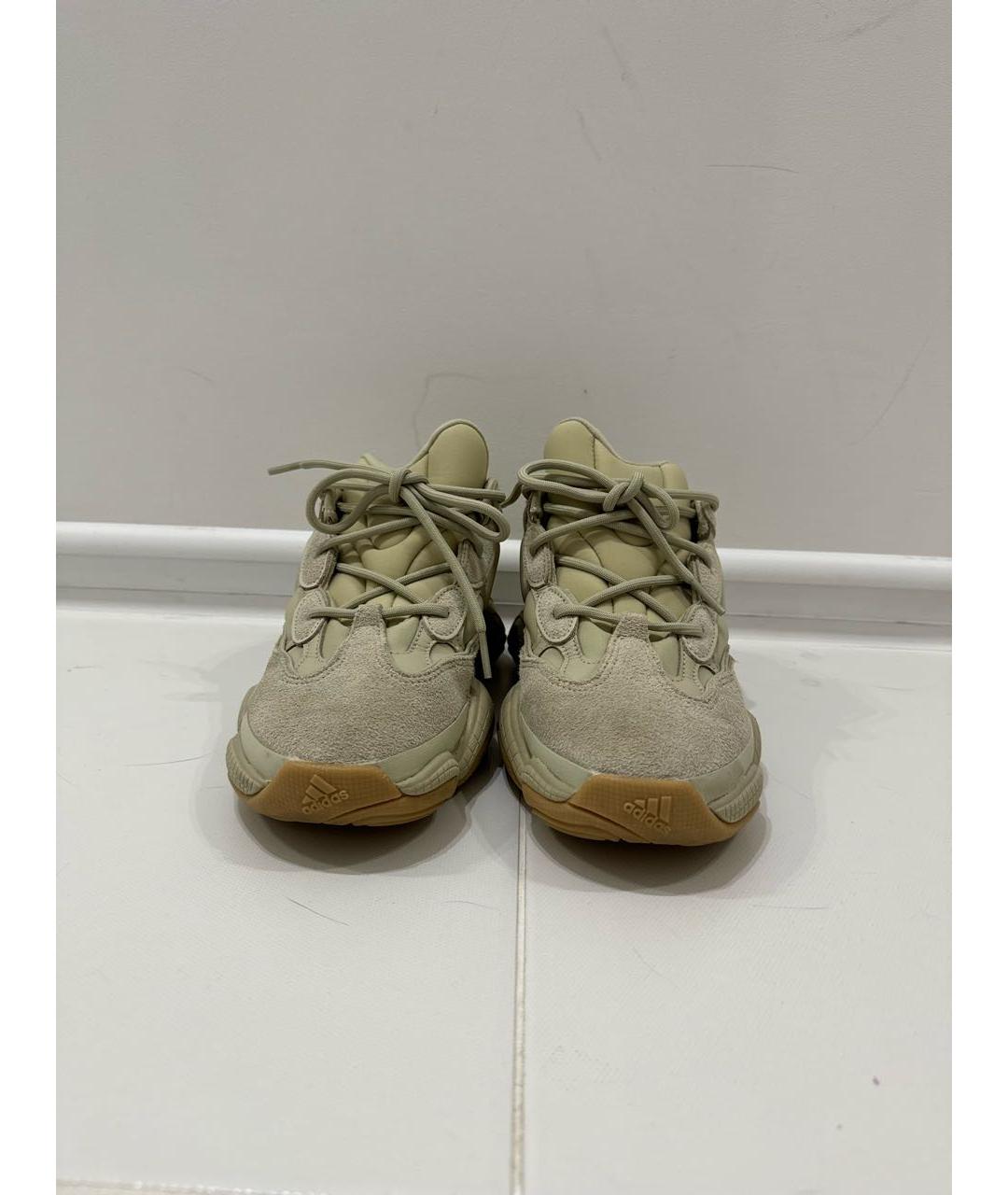 ADIDAS YEEZY Бежевые замшевые кроссовки, фото 2