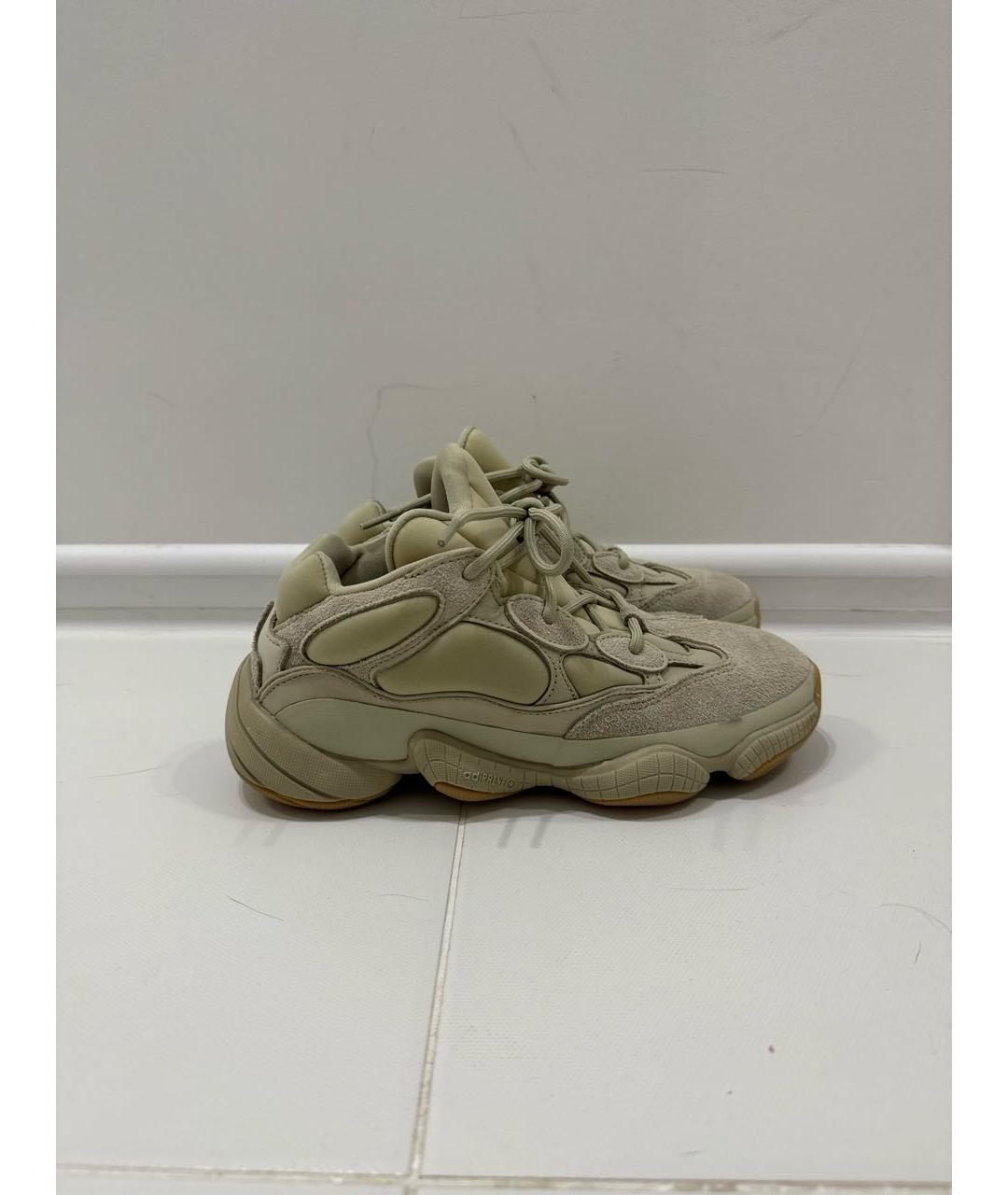 ADIDAS YEEZY Бежевые замшевые кроссовки, фото 9